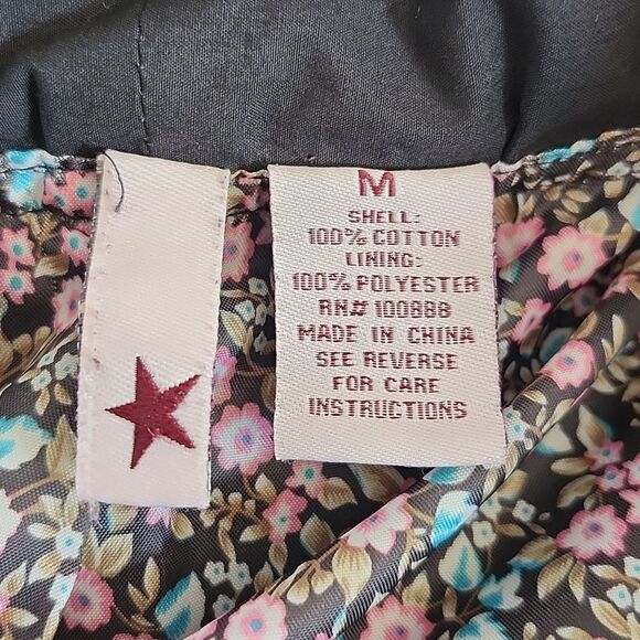 Stella Star, Black, Button Down, Ruffle, Pockets, Cotton, Trench Coat Jacket, M - Picture 4 of 6